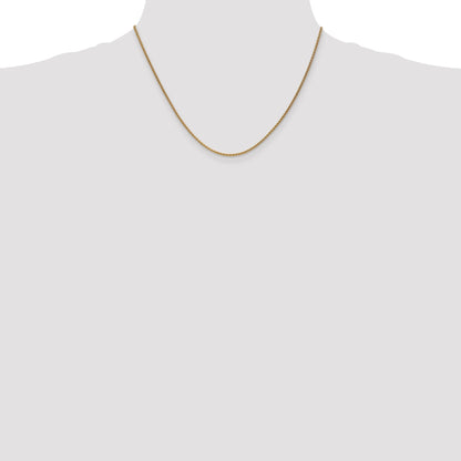 14K Yellow Gold 18 Inch 1.7mm Spiga With Lobster Clasp Chain Necklace