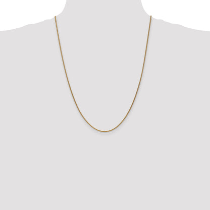 14K Yellow Gold 24 Inch 1.7mm Spiga With Lobster Clasp Chain Necklace