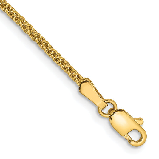 14K Yellow Gold 7 Inch 1.7mm Spiga With Lobster Clasp Bracelet