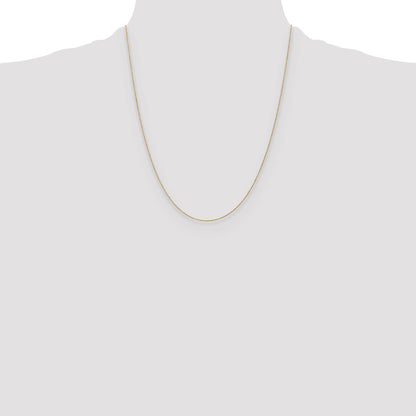 22 Inch 14K .75mm Round Open Link Cable Chain Necklace