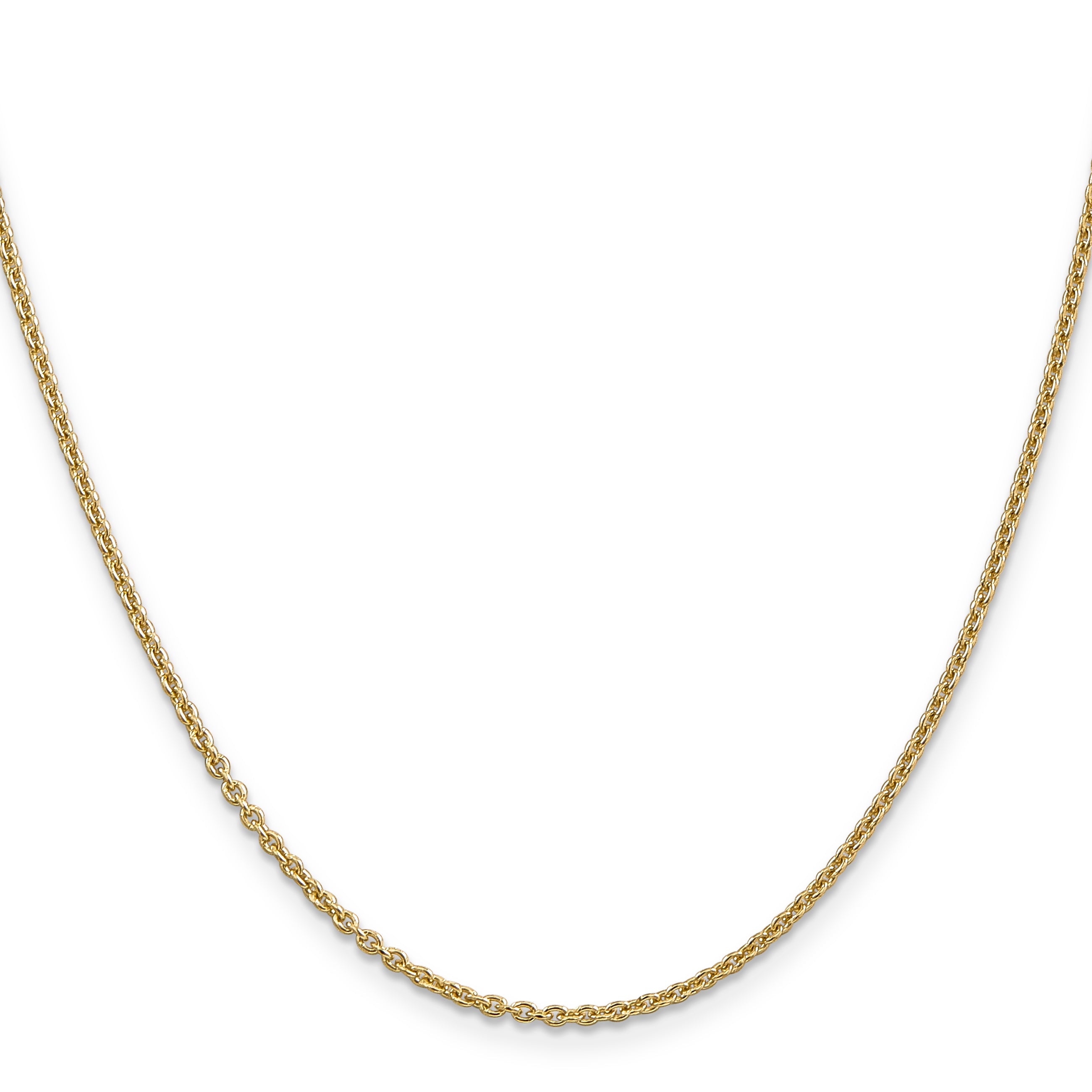 14K Yellow Gold 30 Inch 1.8mm Forzantine Cable With Lobster Clasp Chain Necklace