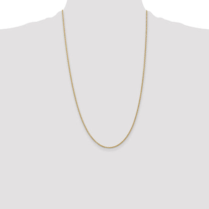 14K Yellow Gold 26 Inch 1.8mm Forzantine Cable With Lobster Clasp Chain Necklace