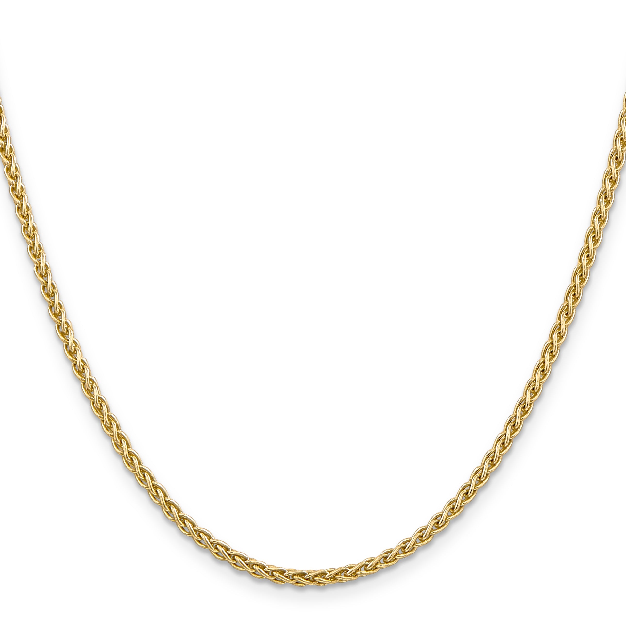 14K Yellow Gold 20 Inch 2.8mm Spiga With Lobster Clasp Chain Necklace