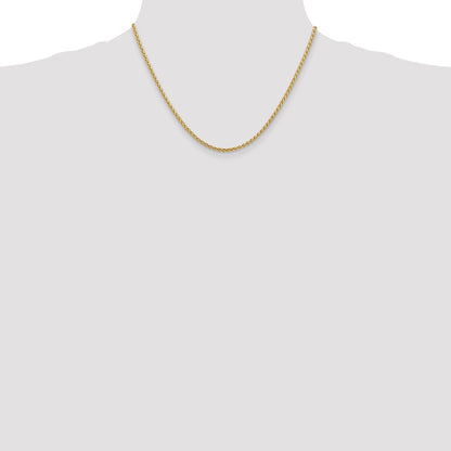 14K Yellow Gold 18 Inch 2.8mm Spiga With Lobster Clasp Chain Necklace