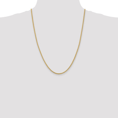 14K Yellow Gold 24 Inch 2.8mm Spiga With Lobster Clasp Chain Necklace