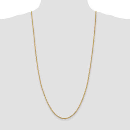 14K Yellow Gold 30 Inch 2.8mm Spiga With Lobster Clasp Chain Necklace