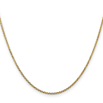 14K Yellow Gold 20 Inch 1.45mm Solid Diamond-Cut Cable With Lobster Clasp Chain Necklace
