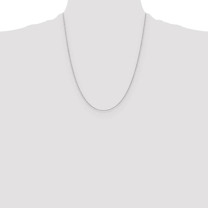22 Inch 14K Wg .75mm Round Open Link Cable Chain Necklace