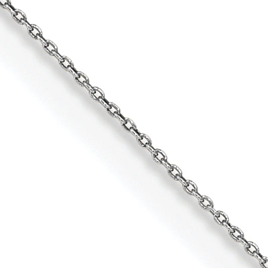 14K White Gold 20 Inch .75mm Cable With Spring Ring Clasp Pendant Chain Necklace
