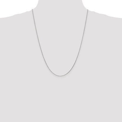 14K White Gold 24 Inch .95mm Diamond-Cut Cable With Lobster Clasp Chain Necklace