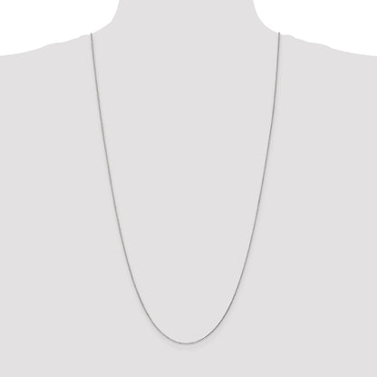 14K White Gold 30 Inch .95mm Diamond-Cut Cable With Lobster Clasp Chain Necklace