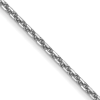 14K White Gold 20 Inch .95mm Diamond-Cut Cable With Lobster Clasp Chain Necklace