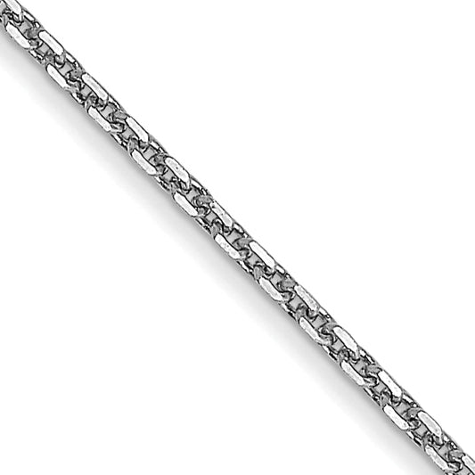 14K White Gold 22 Inch .95mm Diamond-Cut Cable With Lobster Clasp Chain Necklace