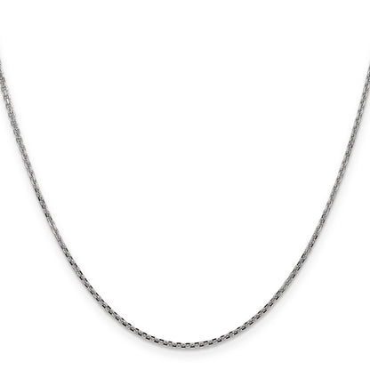 14K White Gold 14 Inch 1.45mm Diamond-Cut Cable With Lobster Clasp Chain Necklace