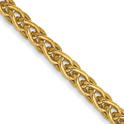 14K Yellow Gold 30 Inch 2.8mm Spiga With Lobster Clasp Chain Necklace