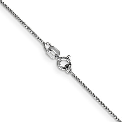 14K White Gold 30 Inch .85mm Diamond-Cut Spiga With Lobster Clasp Chain Necklace