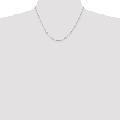 14K White Gold 18 Inch .85mm Diamond-Cut Spiga With Spring Ring Clasp Chain Necklace