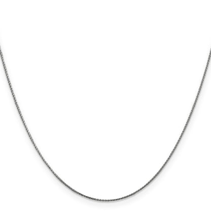 14K White Gold 26 Inch .85mmdiamond-Cut Spiga With Lobster Clasp Chain Necklace