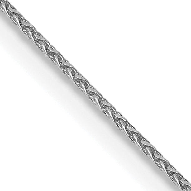 14K White Gold 16 Inch .85mm Diamond-Cut Spiga With Lobster Clasp Chain Necklace