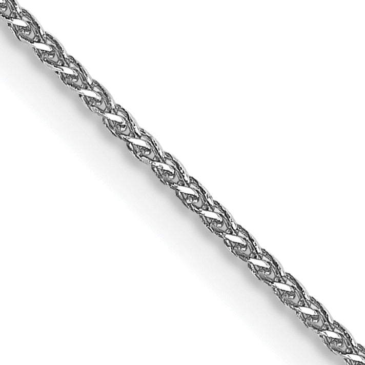 14K White Gold 30 Inch 1.05mm Diamond-Cut Spiga With Lobster Clasp Chain Necklace