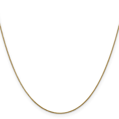 14K Yellow Gold 16 Inch .85mm Diamond-Cut Spiga With Lobster Clasp Chain Necklace
