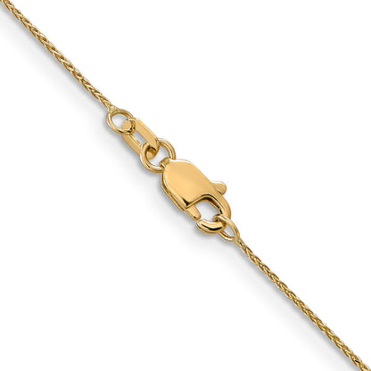 14K Yellow Gold 20 Inch .85mm Diamond-Cut Spiga With Lobster Clasp Chain Necklace
