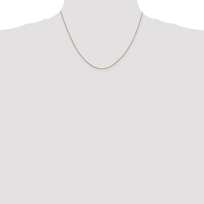 14K Yellow Gold 18 Inch .85mm Diamond-Cut Spiga With Lobster Clasp Chain Necklace