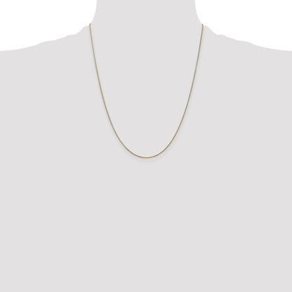 14K Yellow Gold 22 Inch .85mm Diamond-Cut Spiga With Lobster Clasp Chain Necklace
