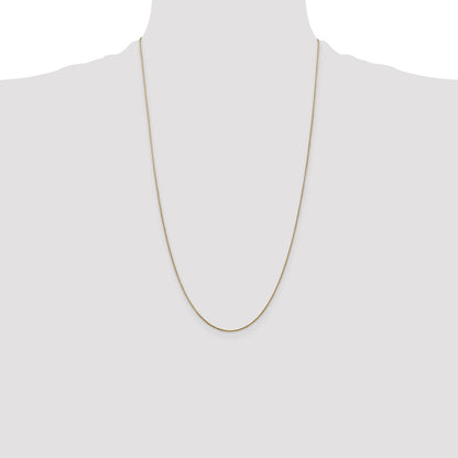 14K Yellow Gold 26 Inch .85mmdiamond-Cut Spiga With Lobster Clasp Chain Necklace