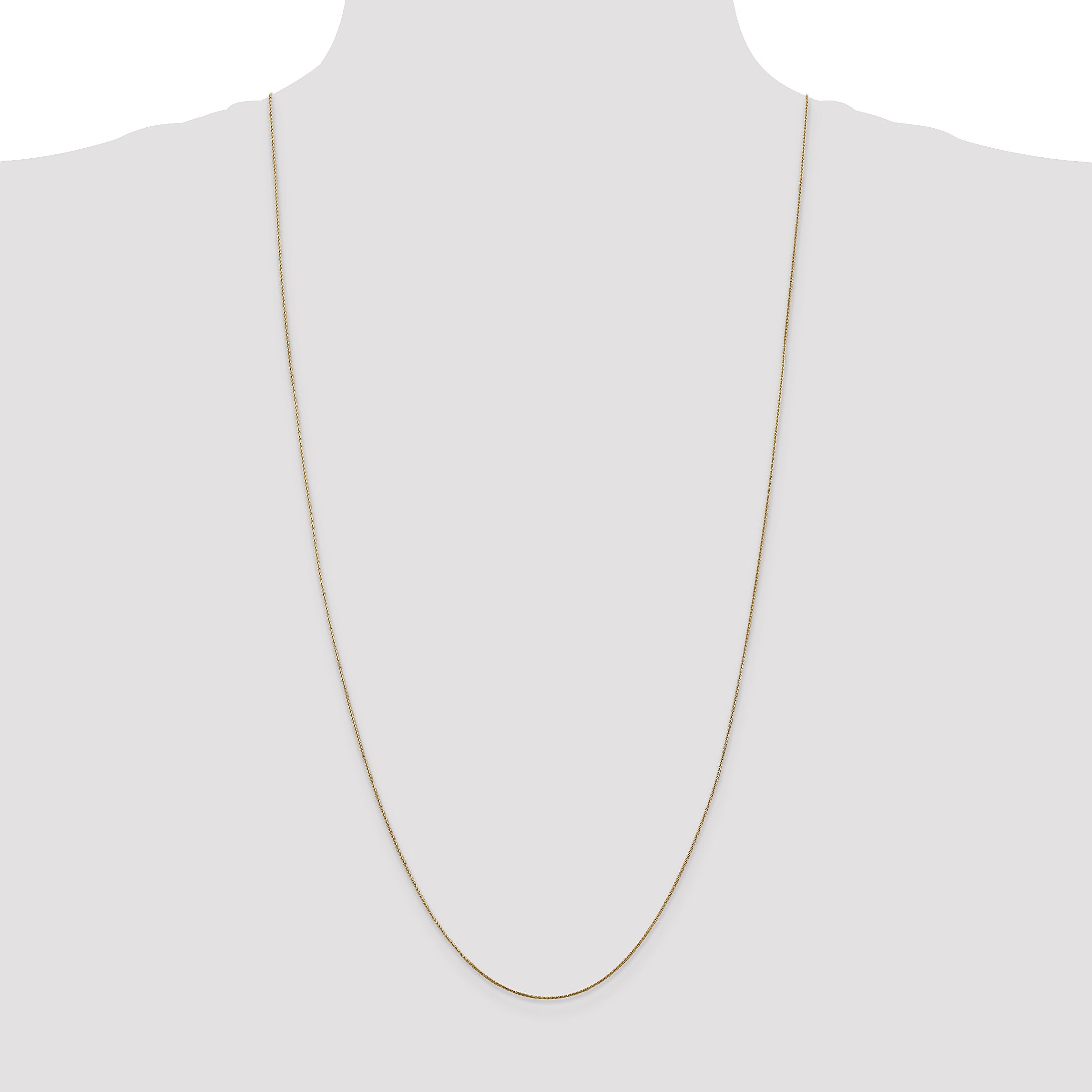 14K Yellow Gold 30 Inch .85mm Diamond-Cut Spiga With Lobster Clasp Chain Necklace
