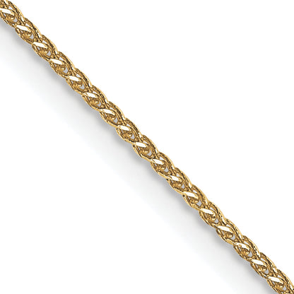 14K Yellow Gold 16 Inch .85mm Diamond-Cut Spiga With Lobster Clasp Chain Necklace