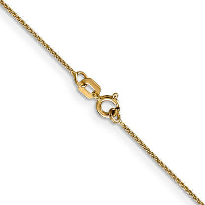 14K Yellow Gold 20 Inch .85mm Diamond-Cut Spiga With Spring Ring Clasp Chain Necklace