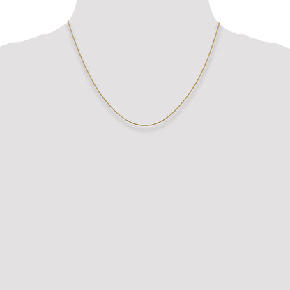 14K Yellow Gold 18 Inch .85mm Diamond-Cut Spiga With Spring Ring Clasp Chain Necklace