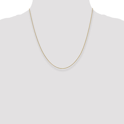 14K Yellow Gold 20 Inch .85mm Diamond-Cut Spiga With Spring Ring Clasp Chain Necklace