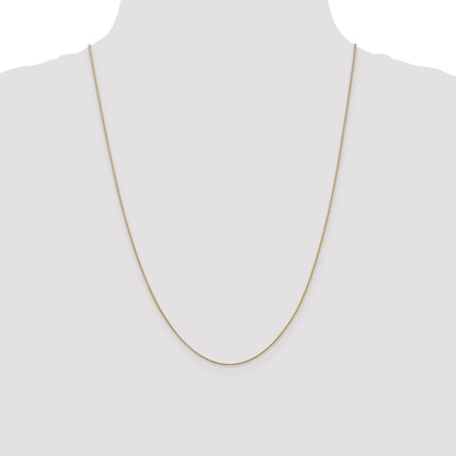 14K Yellow Gold 24 Inch .85mm Diamond-Cut Spiga With Spring Ring Clasp Chain Necklace