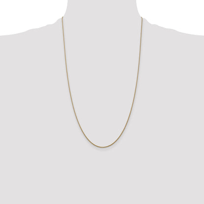 14K Yellow Gold 26 Inch 1.05mm Diamond-Cut Spiga With Lobster Clasp Chain Necklace