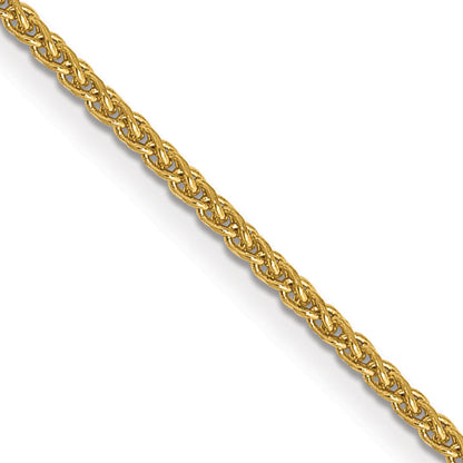14K Yellow Gold 26 Inch 1.05mm Diamond-Cut Spiga With Lobster Clasp Chain Necklace