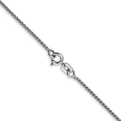 22 Inch 14K Wg 1.05mm Spiga With Spring Ring Clasp Chain Necklace