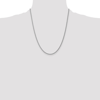 22 Inch 14K Wg 1.05mm Spiga With Spring Ring Clasp Chain Necklace