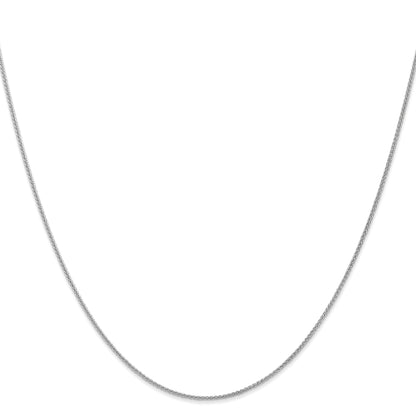 14K White Gold 18 Inch 1.05mm Spiga With Lobster Clasp Chain Necklace