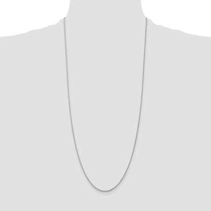 14K White Gold 30 Inch 1.05mm Spiga With Lobster Clasp Chain Necklace