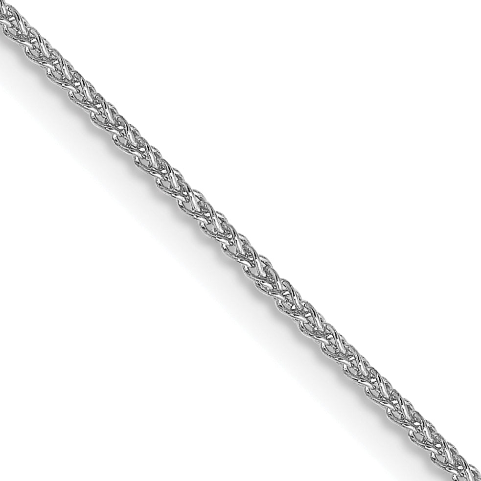 14K White Gold 20 Inch 1.05mm Spiga With Spring Ring Clasp Chain Necklace