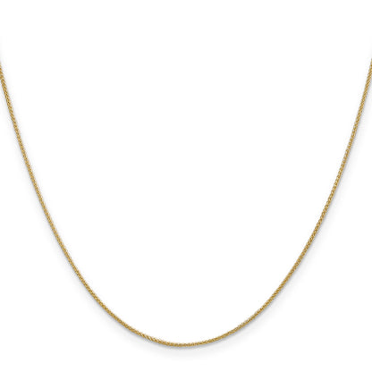 14K Yellow Gold 20 Inch .85mm Spiga With Spring Ring Clasp Chain Necklace