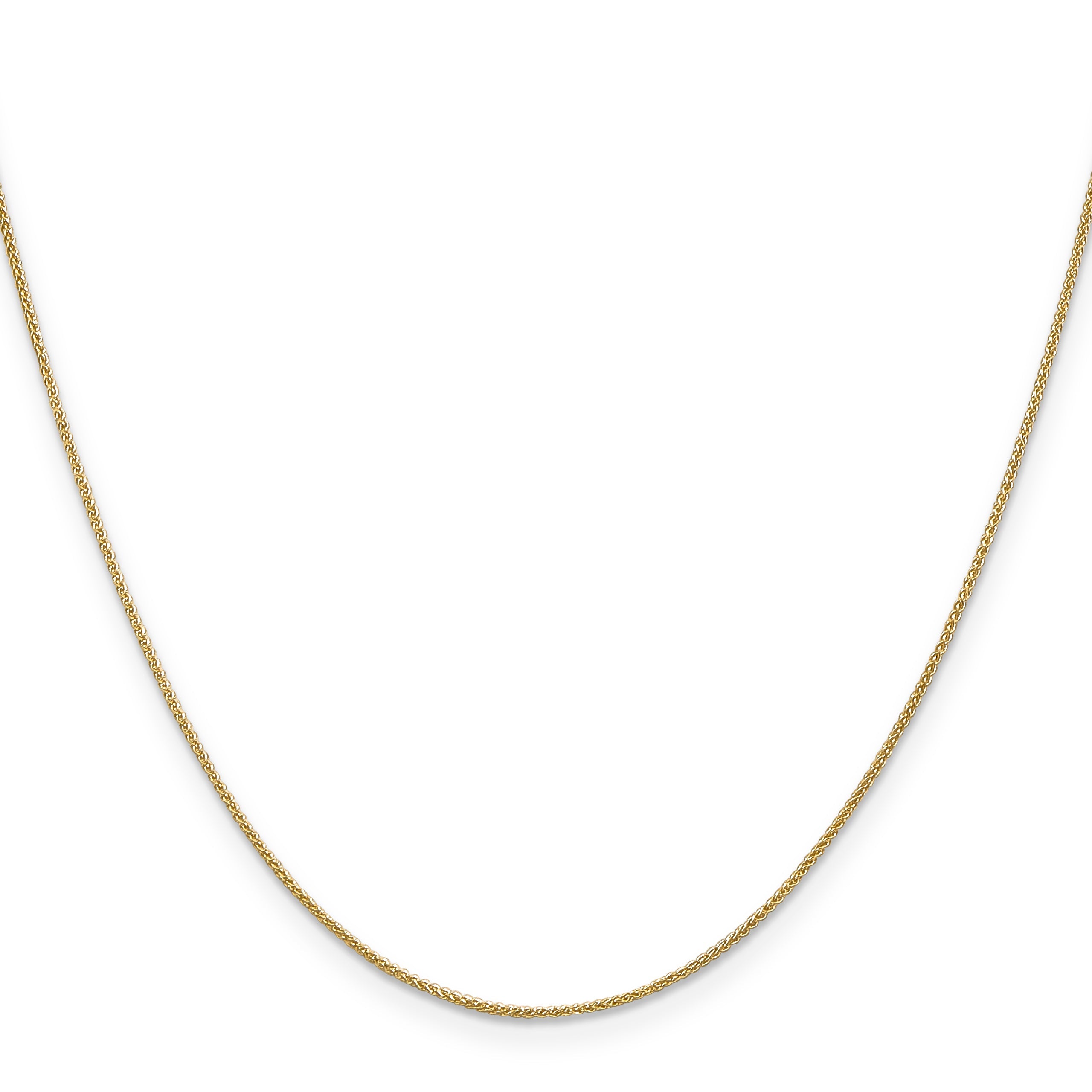14K Yellow Gold 30 Inch .85mm Spiga With Spring Ring Clasp Chain Necklace