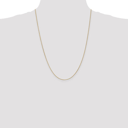 14K Yellow Gold 24 Inch .85mm Spiga With Spring Ring Clasp Chain Necklace