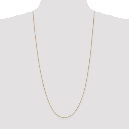 14K Yellow Gold 30 Inch .85mm Spiga With Spring Ring Clasp Chain Necklace