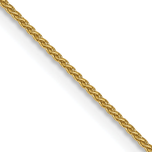 14K Yellow Gold 30 Inch .85mm Spiga With Spring Ring Clasp Chain Necklace