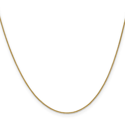 14K Yellow Gold 14 Inch .85mm Spiga With Lobster Clasp Chain Necklace