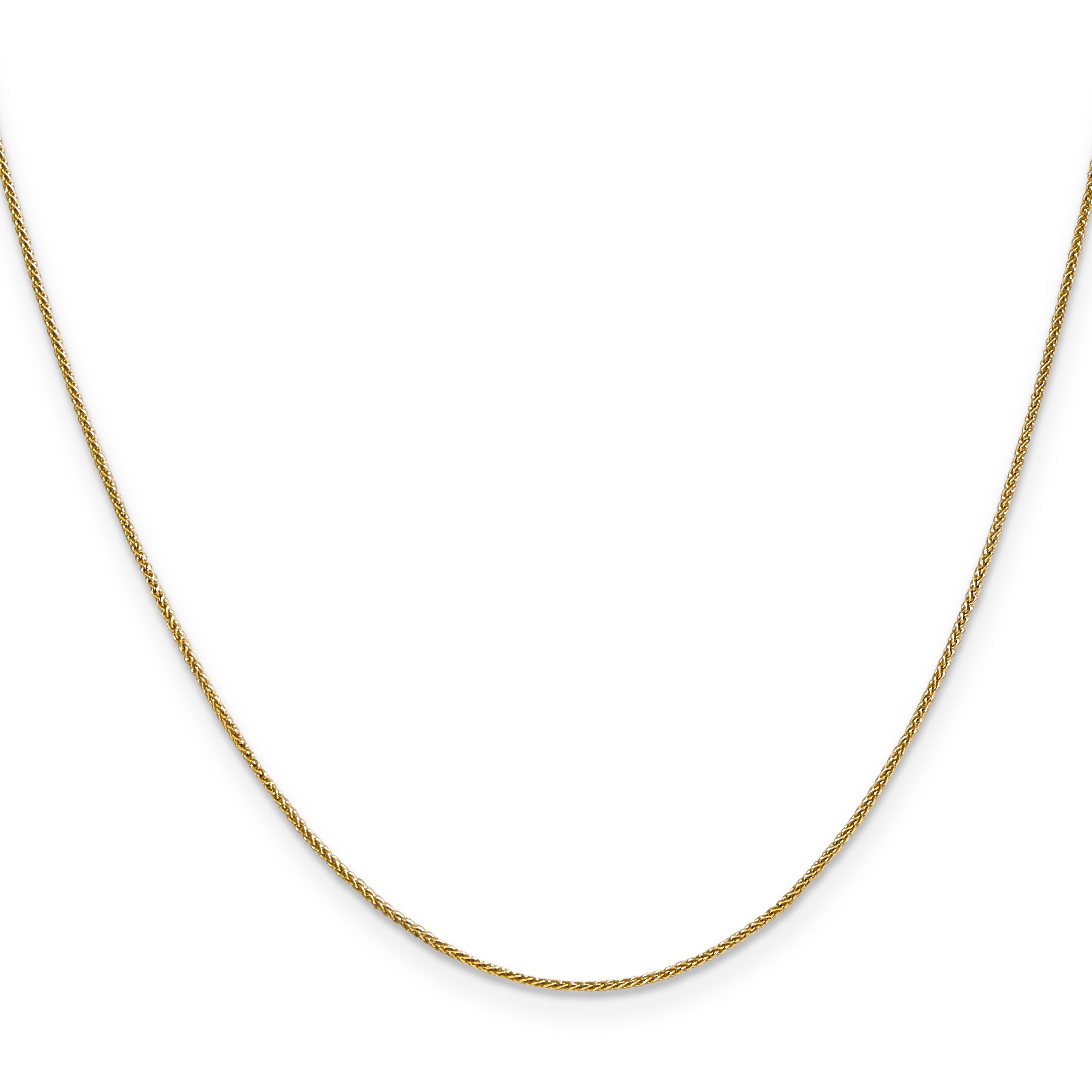 14K Yellow Gold 30 Inch .85mm Spiga With Lobster Clasp Chain Necklace