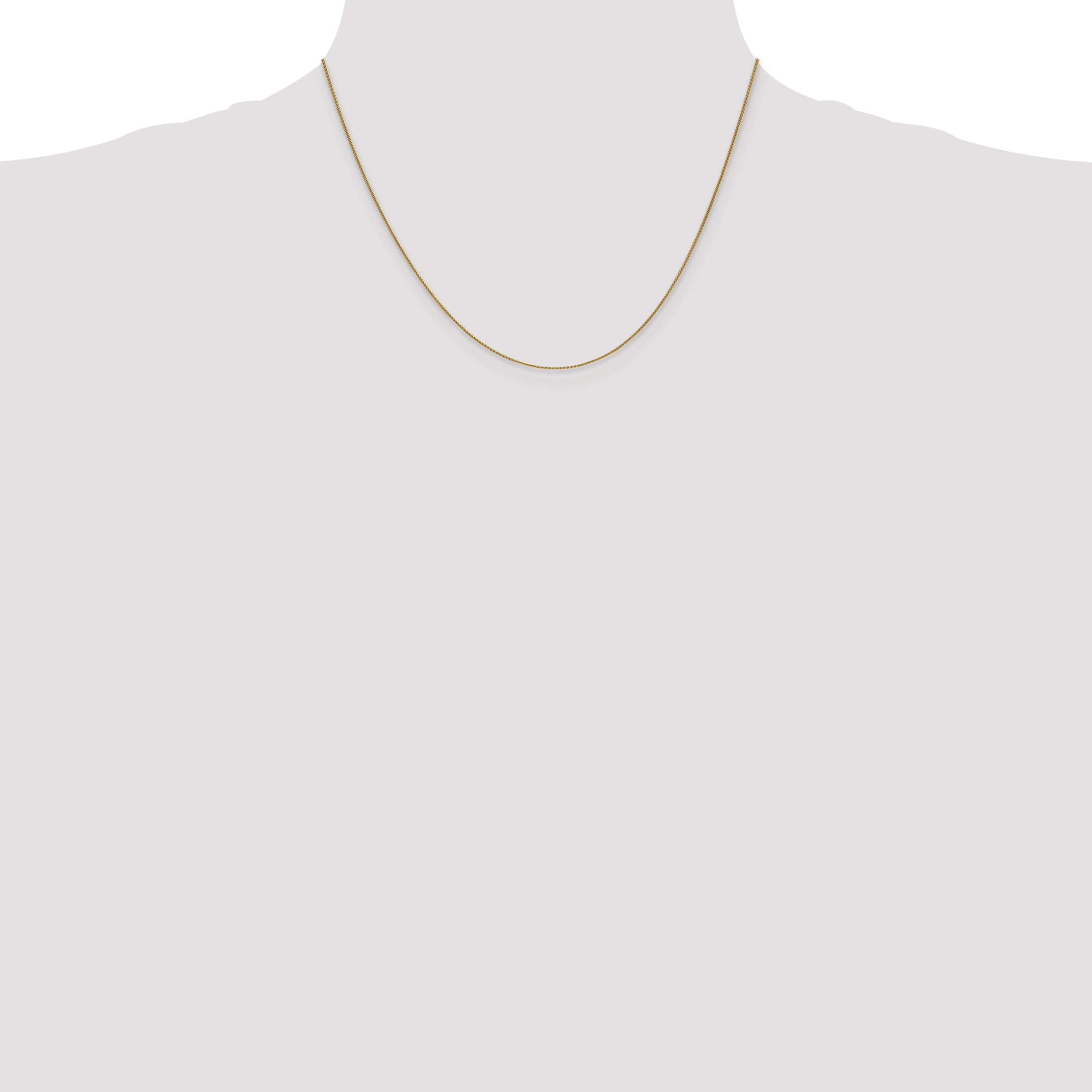 14K Yellow Gold 18 Inch .85mm Spiga With Lobster Clasp Chain Necklace